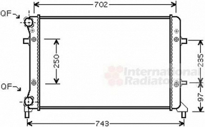 VAN WEZEL 58002204 -  Радиатор, охлаждение двигателя